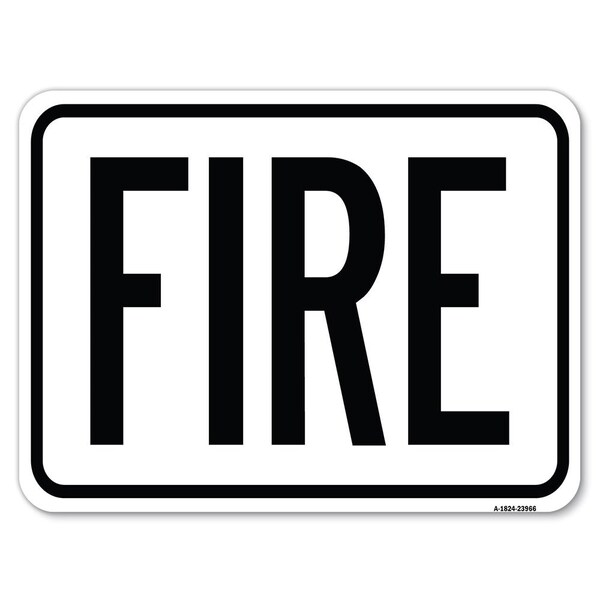Signmission Fire Heavy-Gauge Aluminum Rust Proof Parking Sign, 18" x 24", A-1824-23966 A-1824-23966 - main